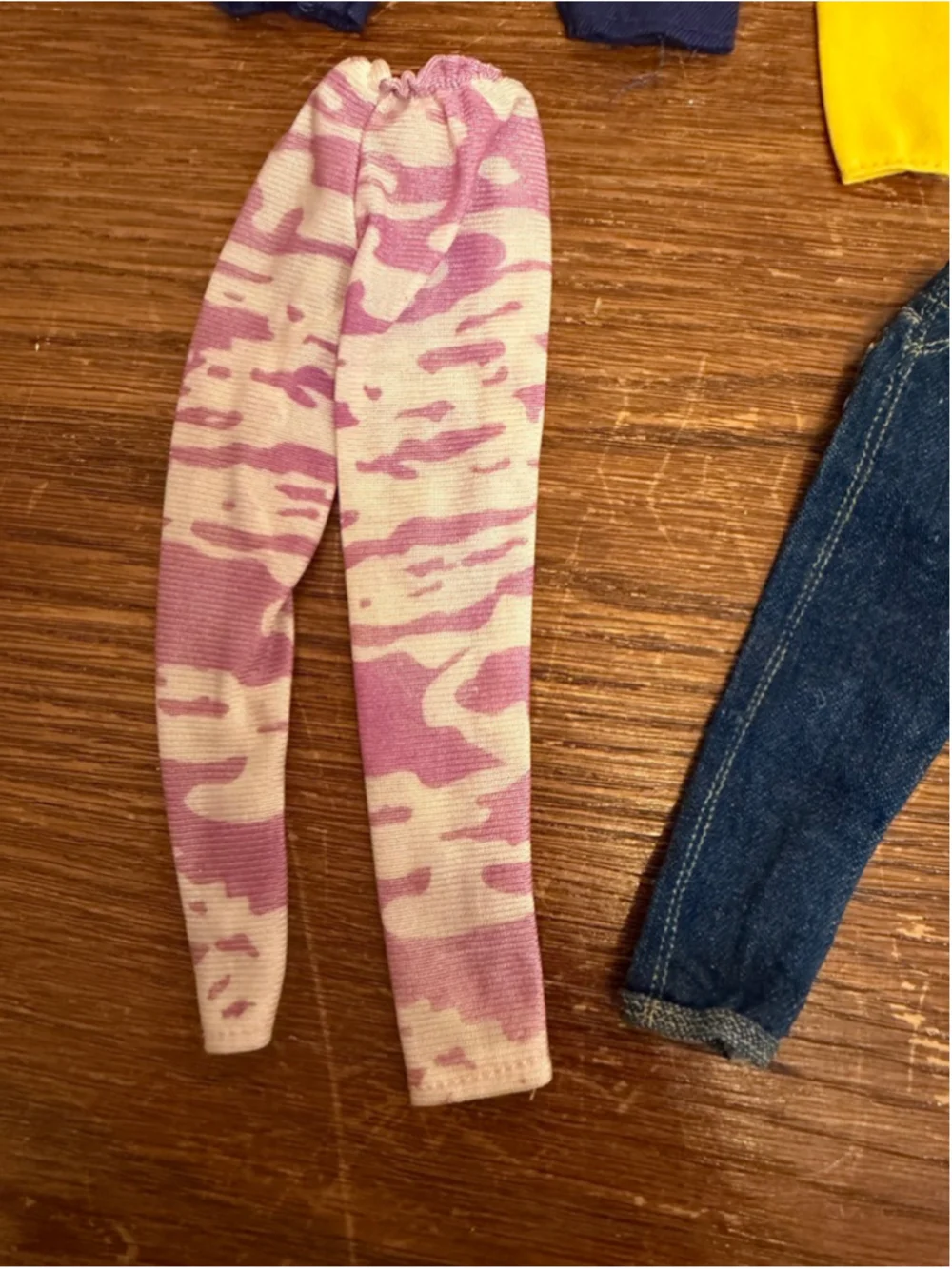 Vintage Barbie Pants Lot 6 Pieces Untagged Jeans Leggings Doll Clothes Bundle
